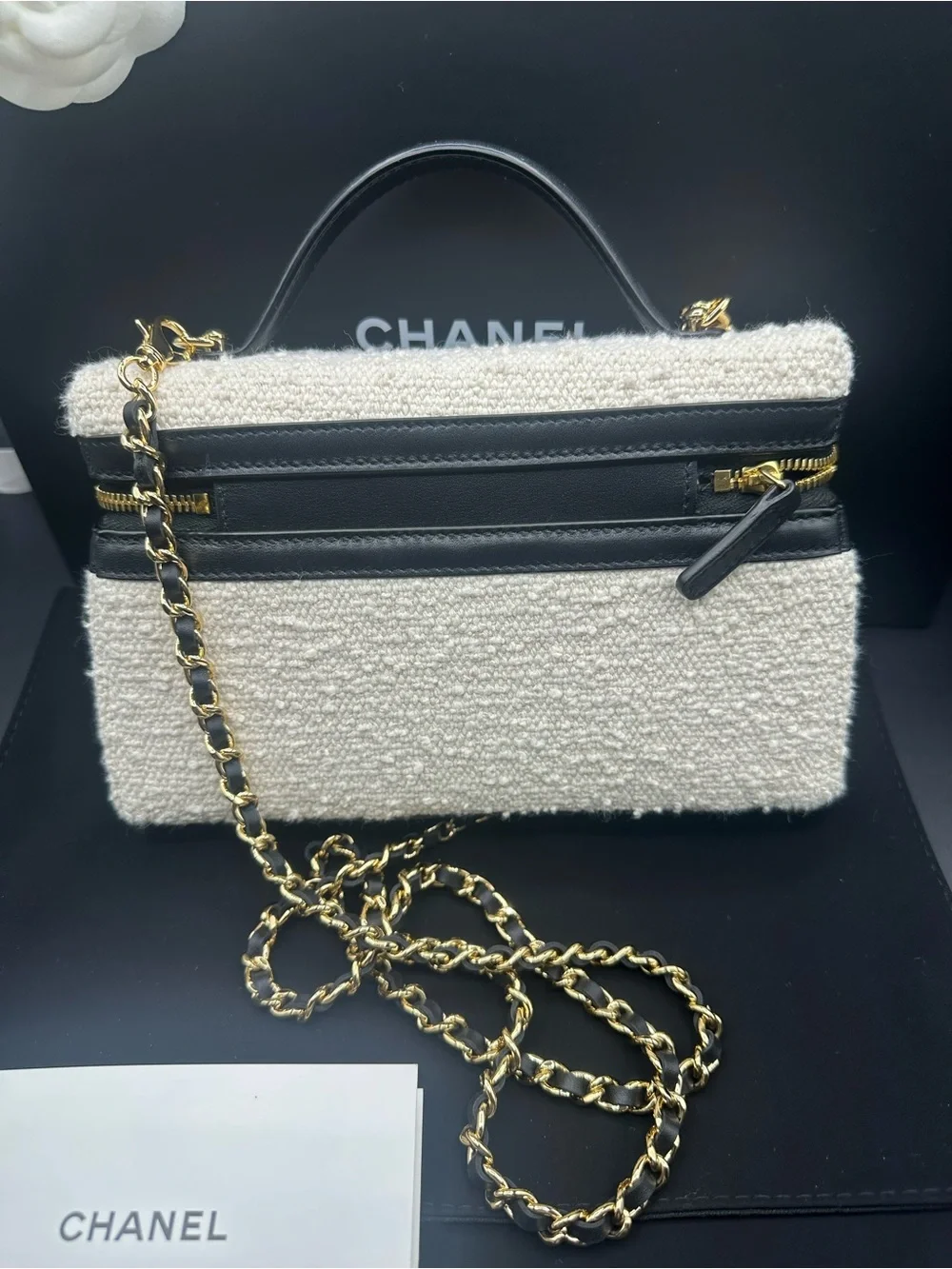 Chanel coco beach slim vanity tweed ecru - Picture 6 of 10